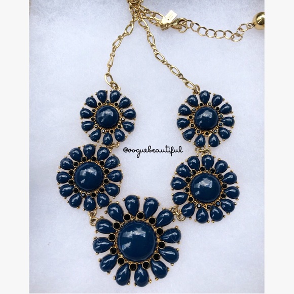 kate spade Jewelry - Kate Spade Navy Floral Necklace